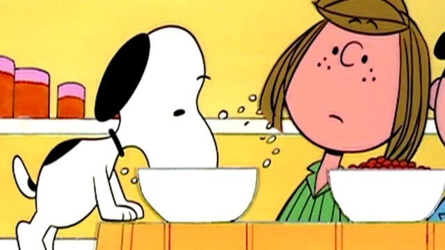 snoopy eating