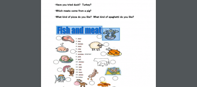 fish and meat 